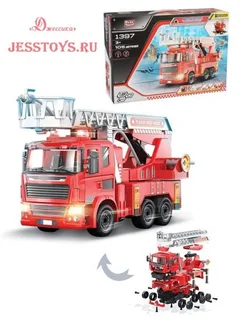 Конструктор с отверткой Автомонтаж «Пожарная машина»(№1397)