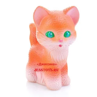 Резиновая игрушка Котенок рыжик (№С-354)