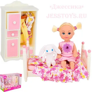 Кукла  малышка в спальне (№8392)