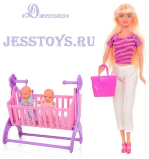 Кукла Defa Lucy с кроваткой и детьми (№8359)