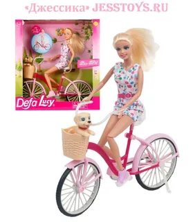 Кукла Defa Lucy с велосипедом (№8276)