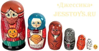 Деревянная Матрешка Колобок (№Р-45/742)