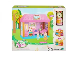 Дом для кукол дом с мебелью и животными forest tribe (21-4946)