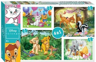 Пазлы 4в1 «Легенды Disney» (№92319)