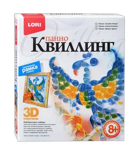Квиллинг Панно "Синяя птица" (№Квл-012)