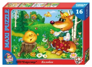Макси пазлы Колобок 16 элементов (№01035)