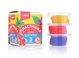 Тесто для лепки 3 цвета, по 70 грамм