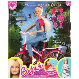 Кукла София на велосипеде (№B111-S-BO)