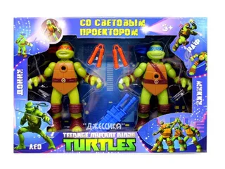 Набор фигурок героев "Черепашки" со световым проектором (№0811A)