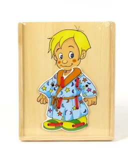 Деревянная игрушка Шнуровка Мальчик