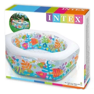 Бассейн надувной Intex "Аквариум океанский Риф" (191х178х61см)