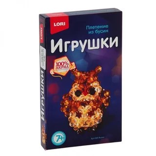 Плетение из бусин брелок "Филин"
