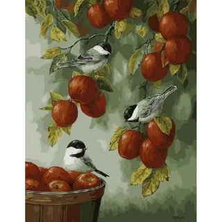 Картина стразами "Синички" 40*30