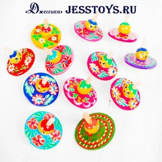 Деревянный волчок "Колобок" (№7874)