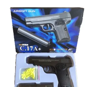 Металлический пистолет AIR SOFT GUN C.17A+