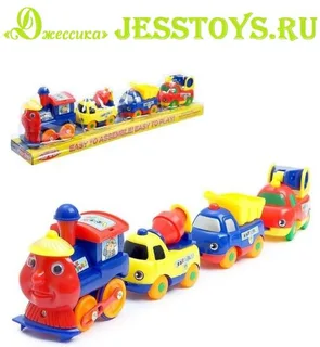 Паровозик с вагонами «Забавное путешествие» с магнитами (№18008E)