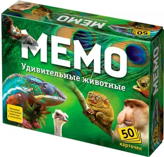 Настольная игра Мемо "Удивительные животные" (№7207)