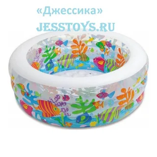 Бассейн с надувным дном Аквариум (№58480)